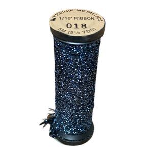 Kreinik 1/16" Metallic Ribbon - 5m - 018 Navy